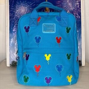 Disney parks Loungefly Mickey Mouse balloons canvas mini backpack